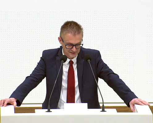Rede im Niedersächsischen Landtag, Frank Henning. Screenshot: NDR