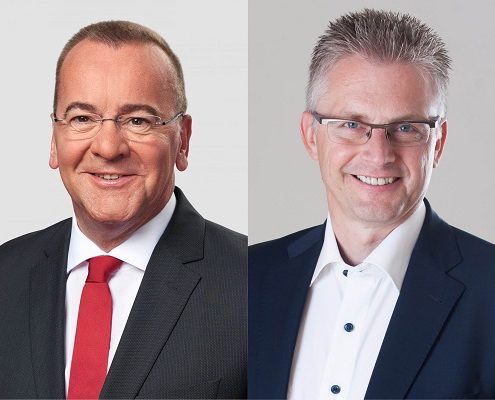 Die SPD-Abgeordneten Boris Pistorius und Frank Henning.